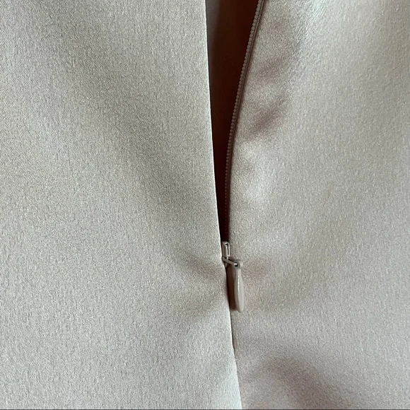 ✨NWT✨🏷Ann Taylor: Pale Pink A-line/Flare Satin-Sheen Fully-Line Skirt - Picture 11 of 14